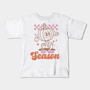 Cute Retro Pumpkin Tis The Season Kids T-Shirt